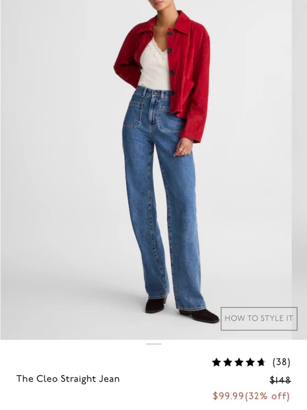 Madewell The Cleo Straight Jean - Blue